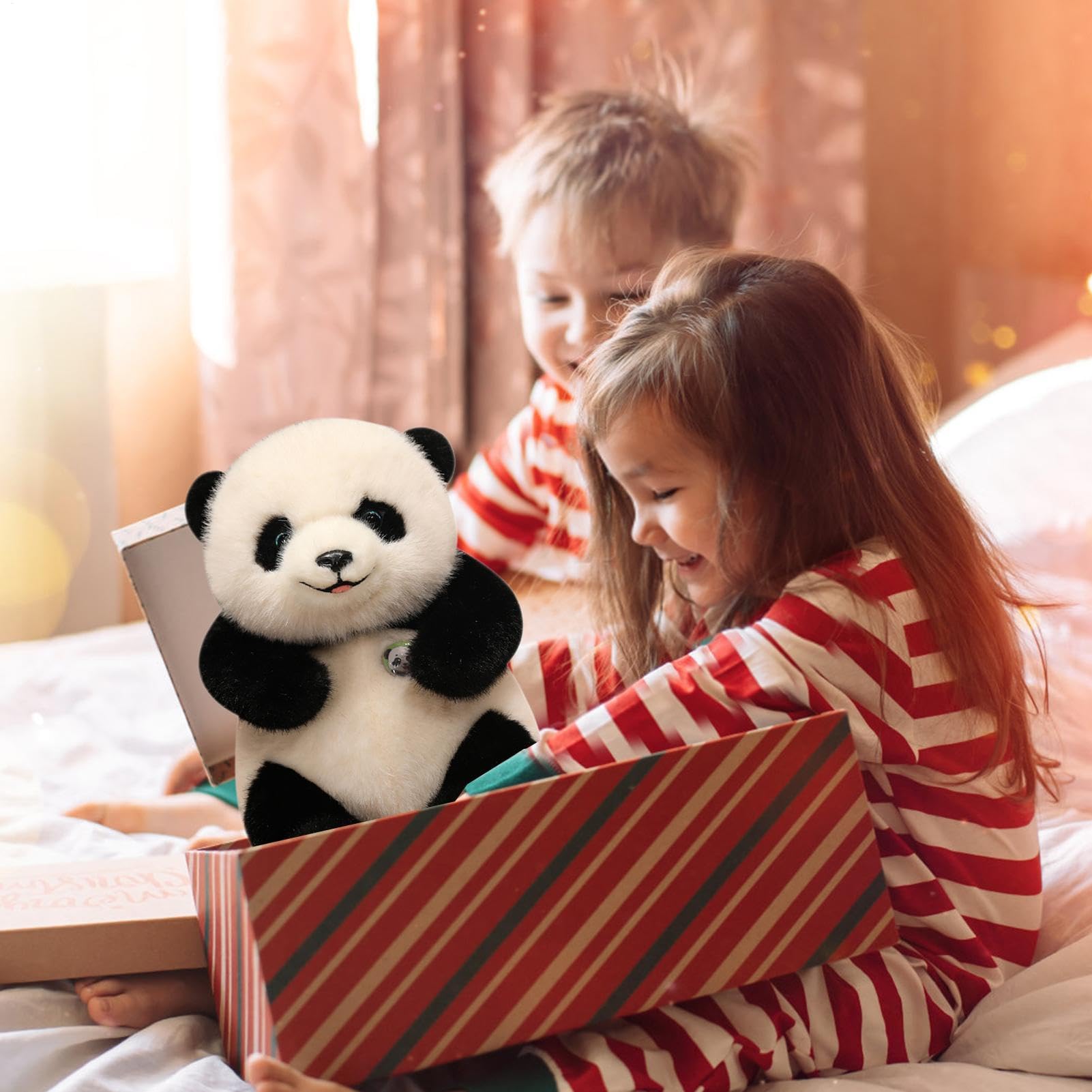 Pluszowa zabawka Panda, poduszka z kreskówkowej pandy, miękka pluszowa Panda, dekoracyjna poduszka Panda, poduszka pluszowa niedźwiedzia, urocza poduszka do spania Panda dla dziewczynek