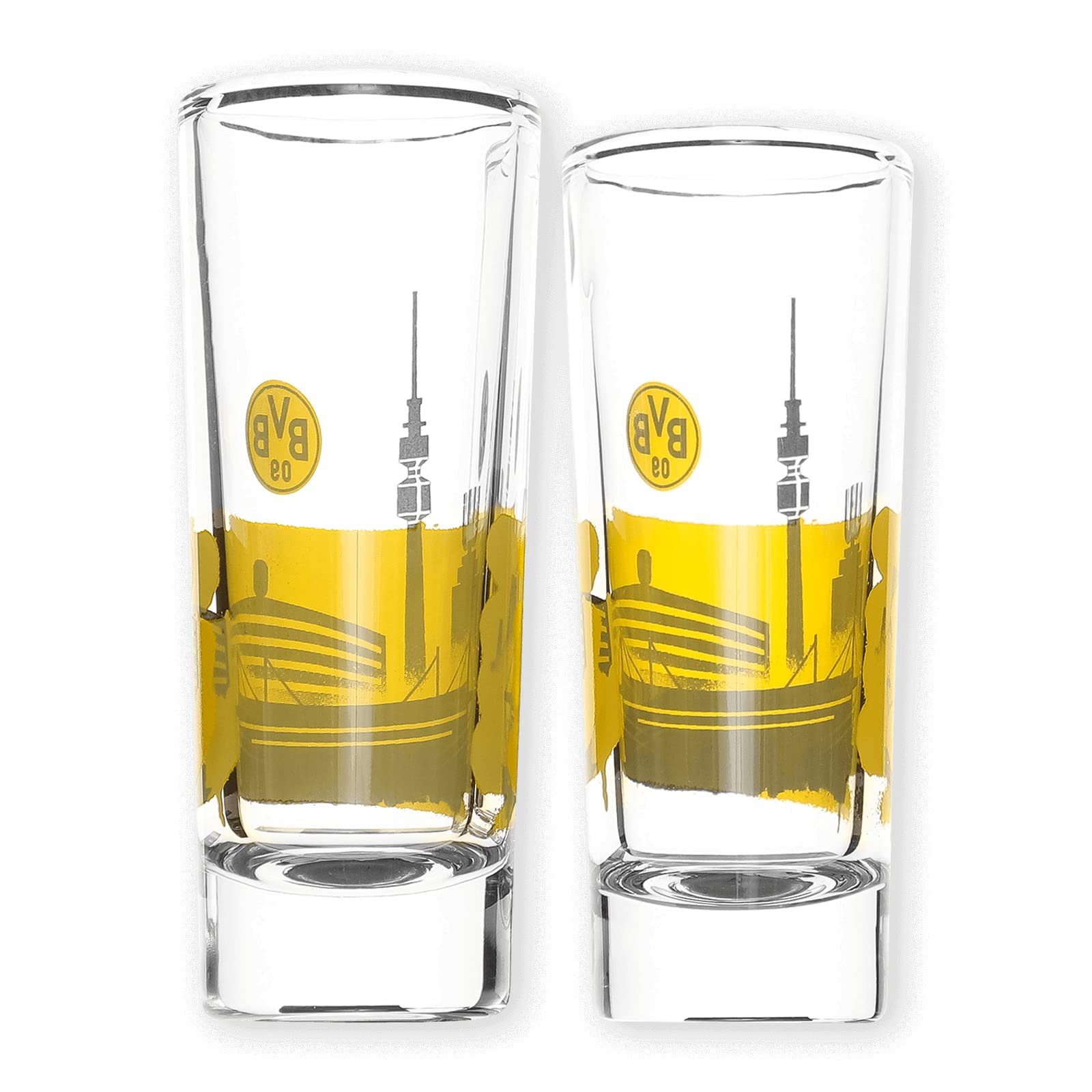 Borussia Dortmund BVB Kieliszek do wódki Skyline (2 sztuki)