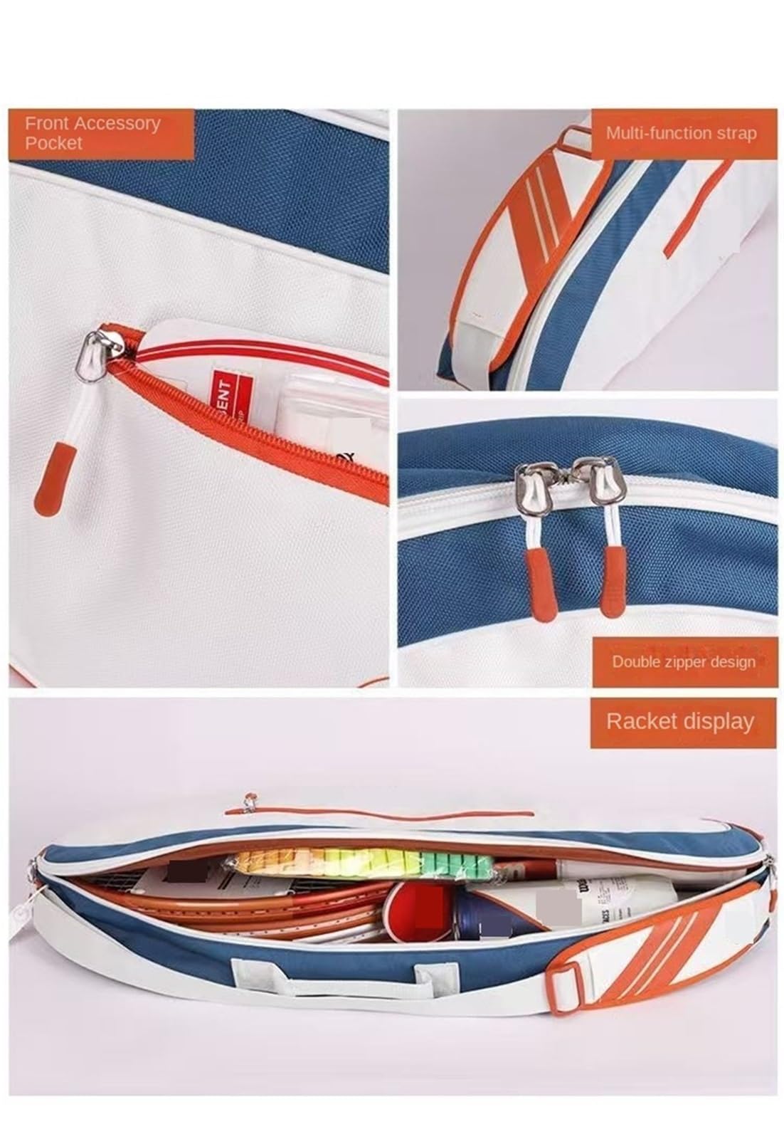 Borsa for Racchette da Tennis Borsa da Tennis Sportiva Leggera for Esterni di Grande capacità può Contenere 6/3 Racchette da Tennis per Il Campo, Il Gioco