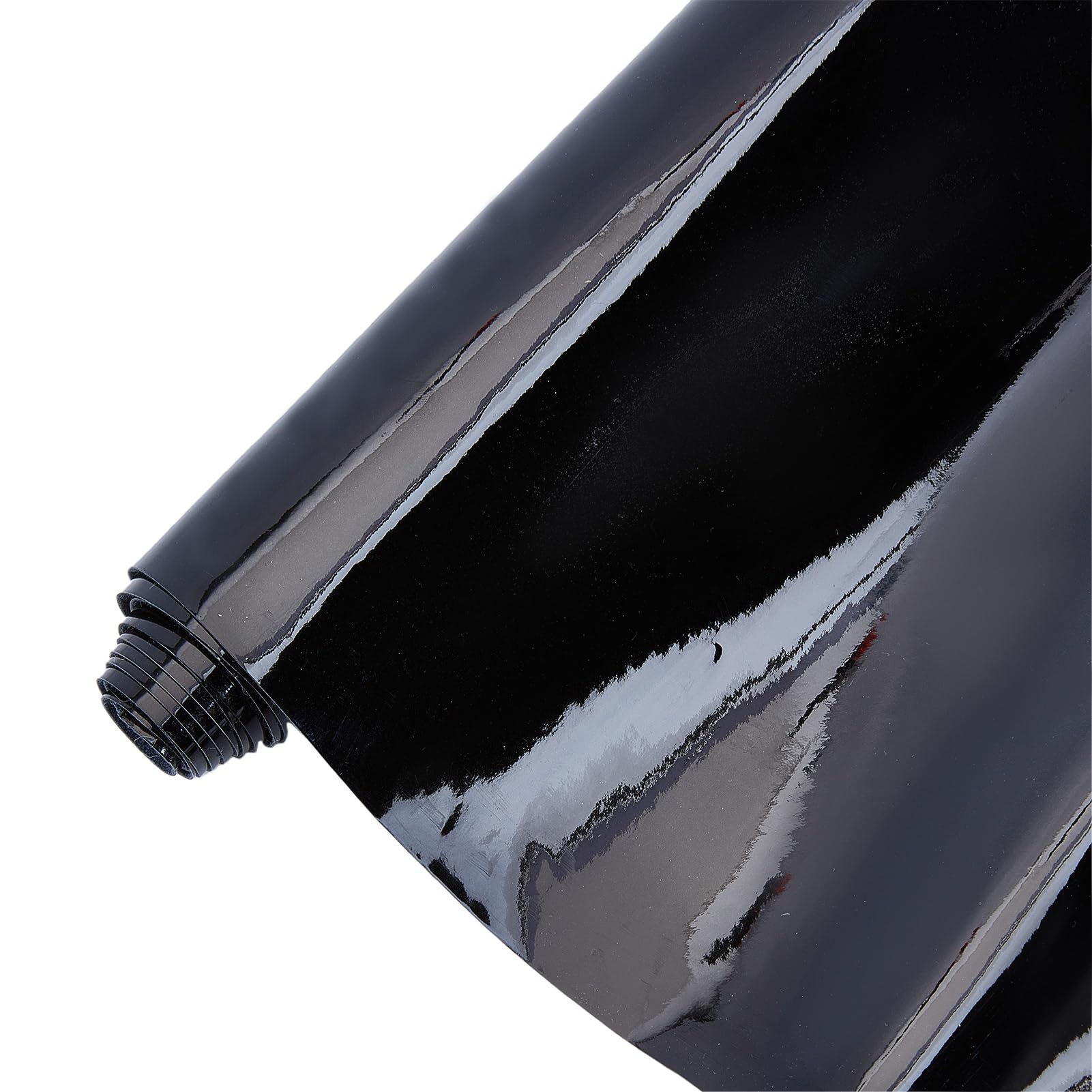 letsinstyle 11.8 X 53.9 Inch Glossy Mirrored Leather Fabric, Black Soft Embossed Vinyl Fabric, PVC Leather Upholstery Sheets for Sewing Crafts Clothing Accessories Handbag Apparel