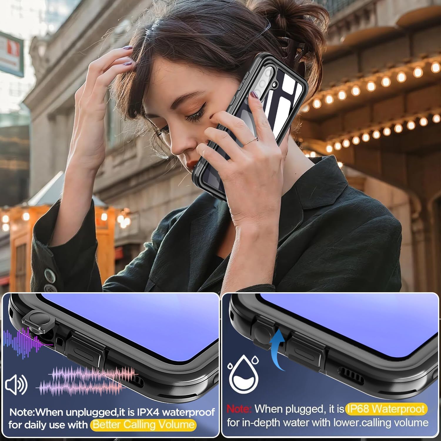 AICase for Samsung Galaxy A36 Case Waterproof Clear,Dustproof and Shockproof,IP68 Certified Real 360 Full Body Protection Fully Sealed Underwater Cover for Galaxy A36 6.7" 2025