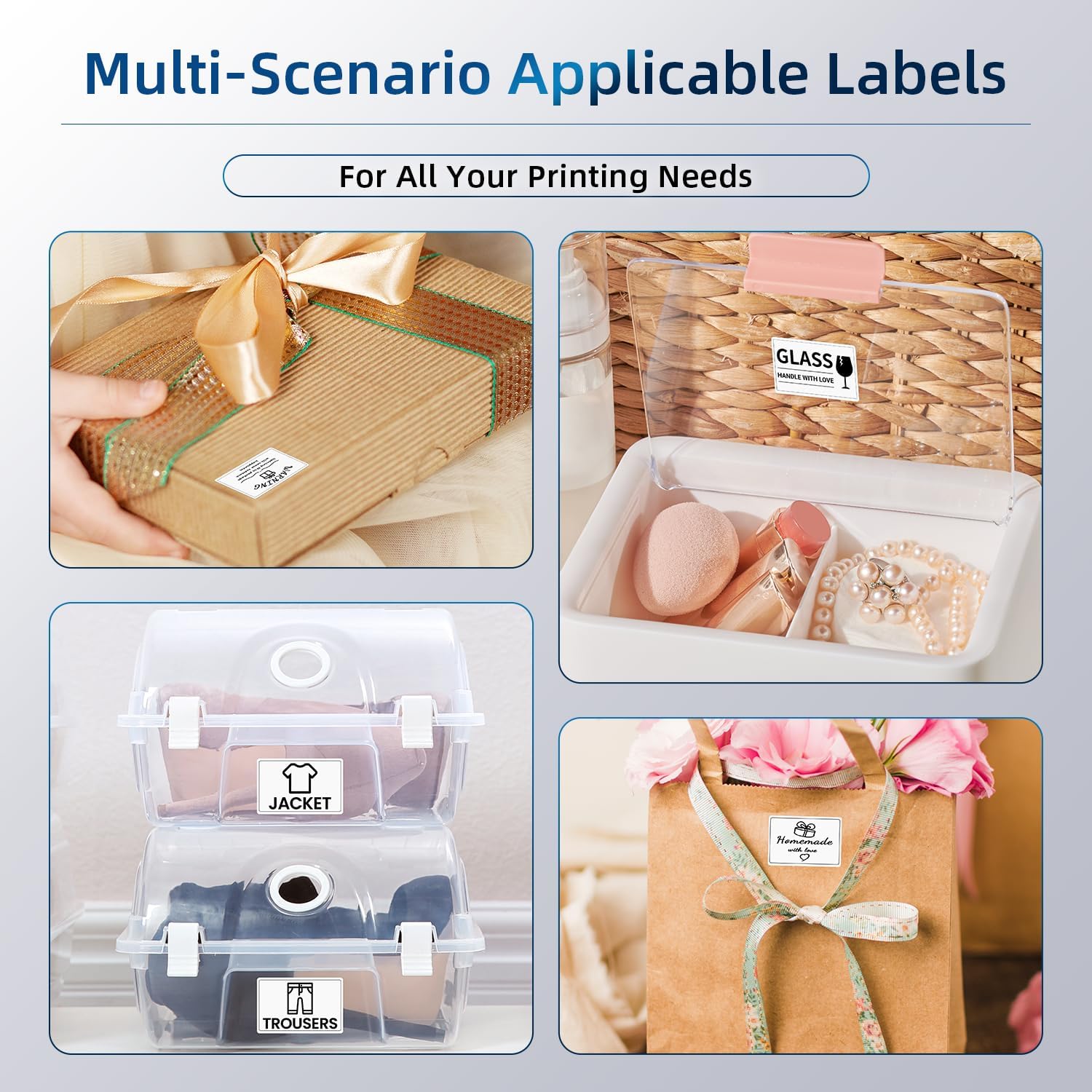 Phomemo Multi-Purpose Self-Adhesive Label for M120/M110/M220/M221/M150/M250 Label Maker,1.57'' x 1.18'' (40x30mm), 230Labels/Roll, for Barcode/Mailing/Logo/Address/Business/Home Tag, Black on White - Image 6