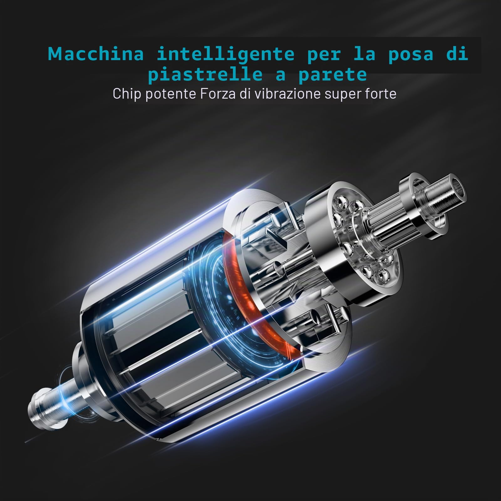 Strumento vibrante per piastrelle compatibile con batteria Makita da 21 V, senza fili, con display digitale a 8 velocità, per pavimenti, piastrelle, pareti, pavimenti e piastrelle (senza batteria)
