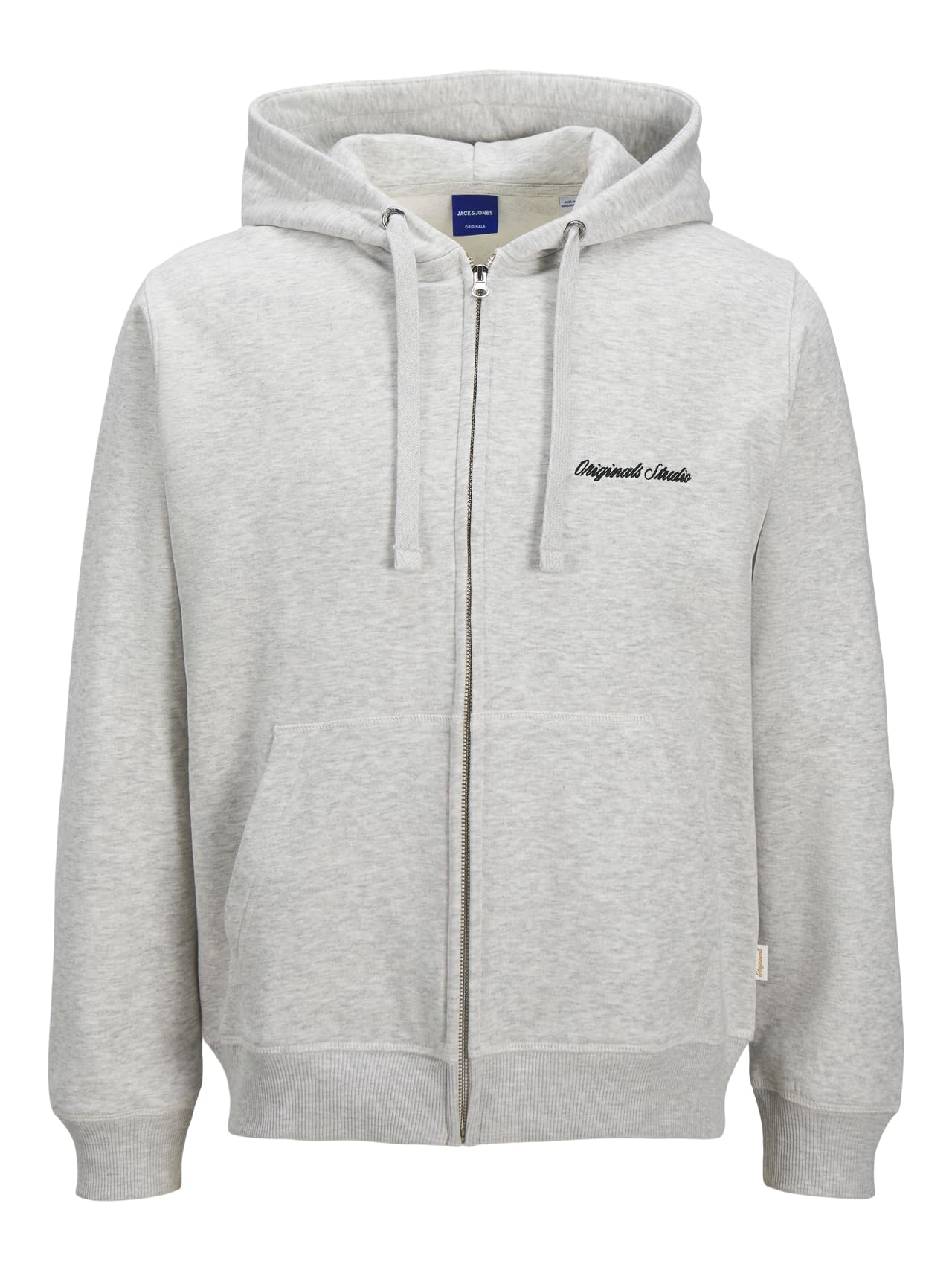 JACK & JONES Plus Size Zip Hoodie | Standard Fit, Long Sleeves, Casual, Maximum temperature 40°C normal process