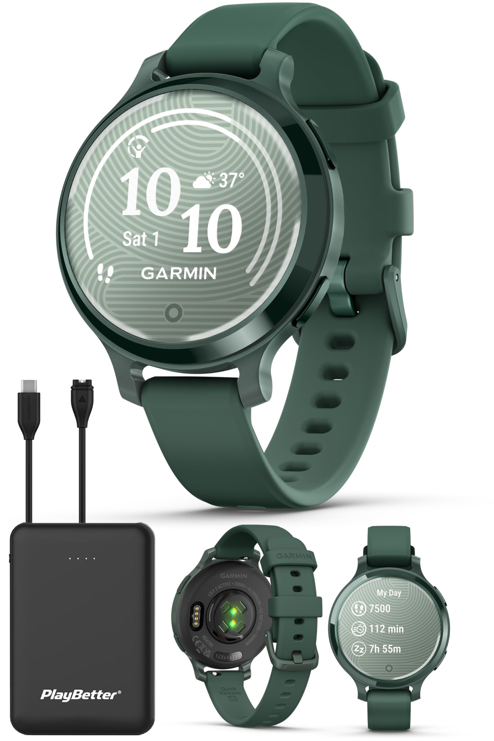 Amazon.com: PlayBetter Garmin Lily 2 Active (Jasper Green) Women's