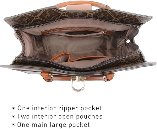 Miniatura 4 de Dasein Bolsos de mano para mujer, monederos con monograma, bolso grande para mujer, bolso de hombro, bolsa de trabajo con asa superior, juego de 2