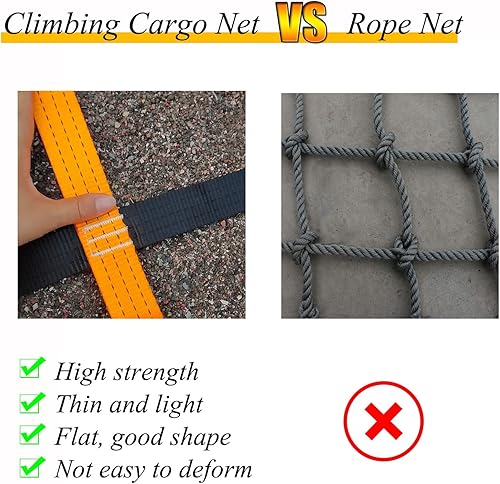 Miniatura 5 de Red de carga para escalar, red de cuerda, puente de cuerda para casa del árbol, equipo de entrenamiento de guerrero ninja para niños, escalera,