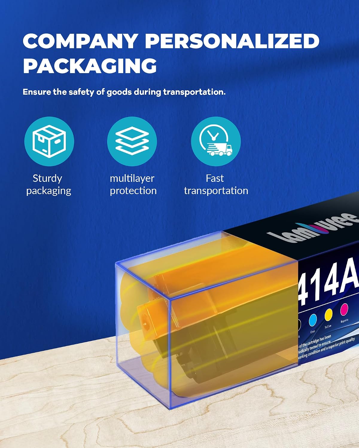 414A Toner Cartridges 4 Pack (with Chip) Replacement for HP 414A for Color Laserj Pro MFP M479fdw MFP M479fdn Color Laserj Enterprise MFP M454dn M454dw M480f | W2020A