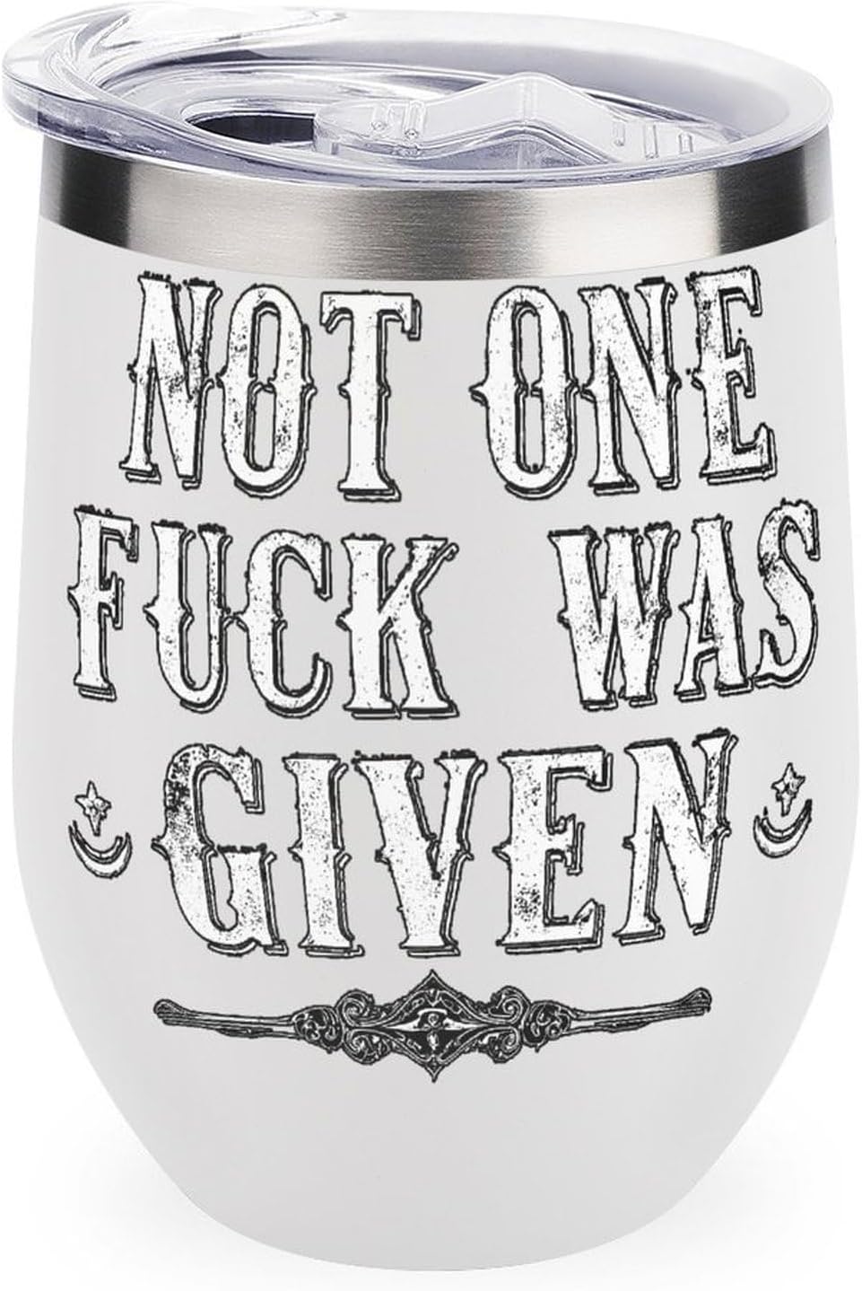 Not One Fck Was Given Insulated Drinking Cup Stainless Steel Coffee Mug Wine Tumbler with Lid 12OZ
