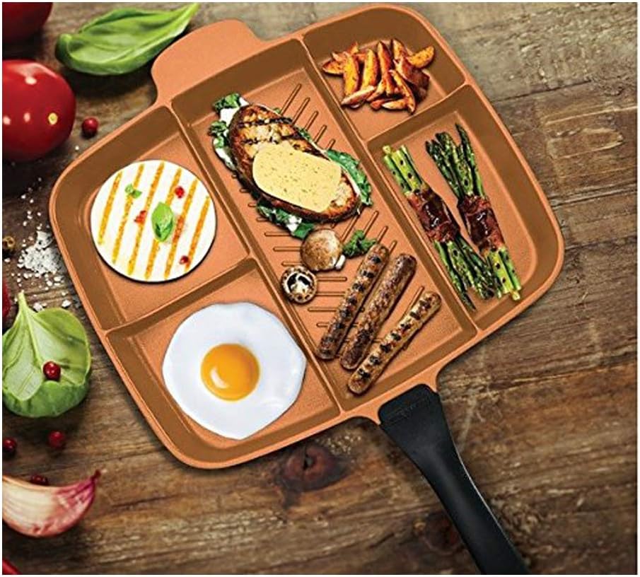Divided Cookware Pan, 15", Copper