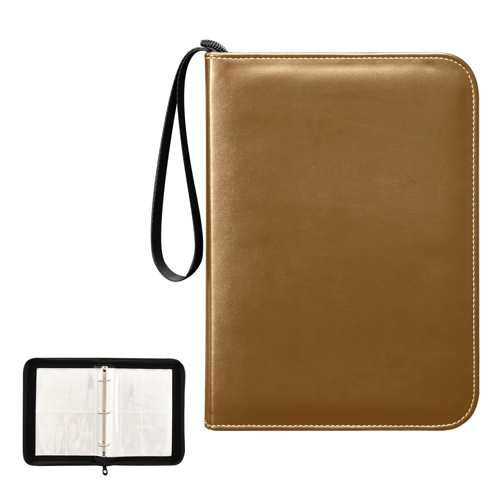 Amazon.com: Brown Card Binder 400 Pockets Trading Card Storage Binder Album  with Sleeves Zipper Card Collection Holder Folder for Sport Card Sleeved  Card Game Card : Toys & Games
