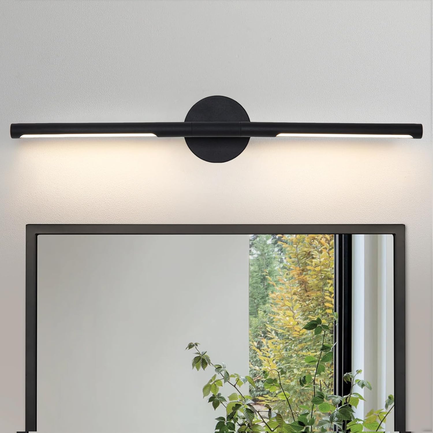 Matte Black Bathroom Light Fixtures Over Mirror 30 Inch, 20W 360° Rotatable Dimmable 4000K Led Vanity Light Bar