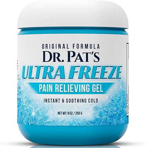 Ultra Freeze Dr Pat's Crema para aliviar el dolor (9 onzas) - Gel de masaje muscular para artritis, neuropatía, pies y articulaciones, masaje
