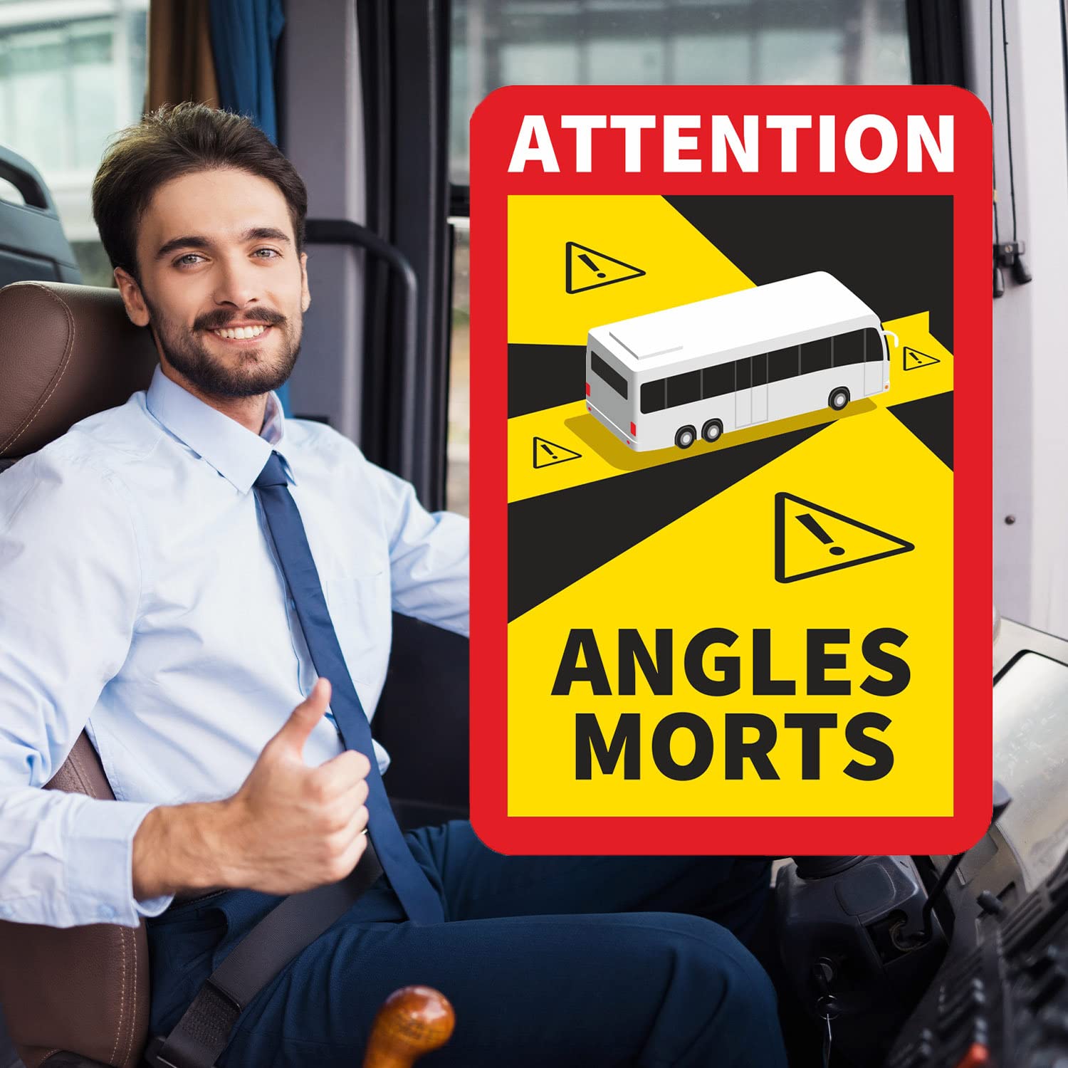 Angles Morts hin682 - Calamite per la Francia, 3 pezzi, con protezione UV, resistente alle intemperie, autobus e camper