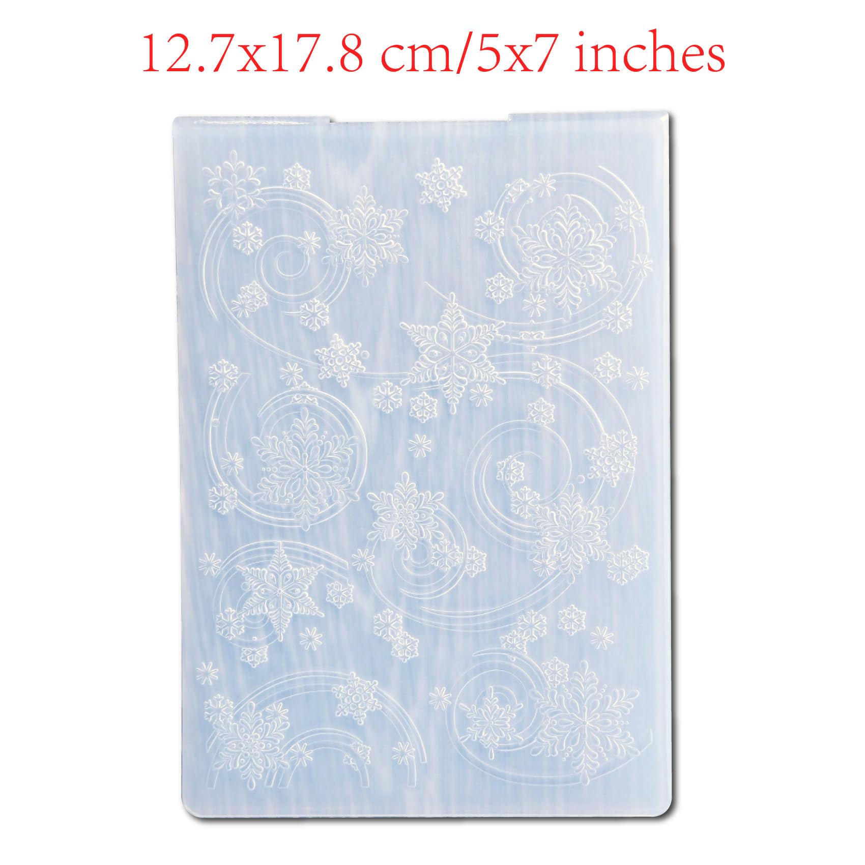 DIYology 3D Snowflakes Swirls Embossing Folders for Card Making, 3 d Christmas Snowflake Embossing Folder Template for DIY Paper Crafting Scrapbooking Polymer Clay Decoration