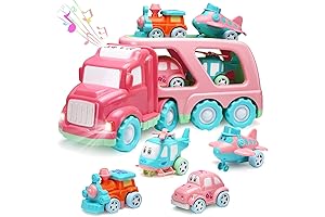 5-in-1 Pink Carrier Truck Set: A Delightful Toy for Toddler Girls