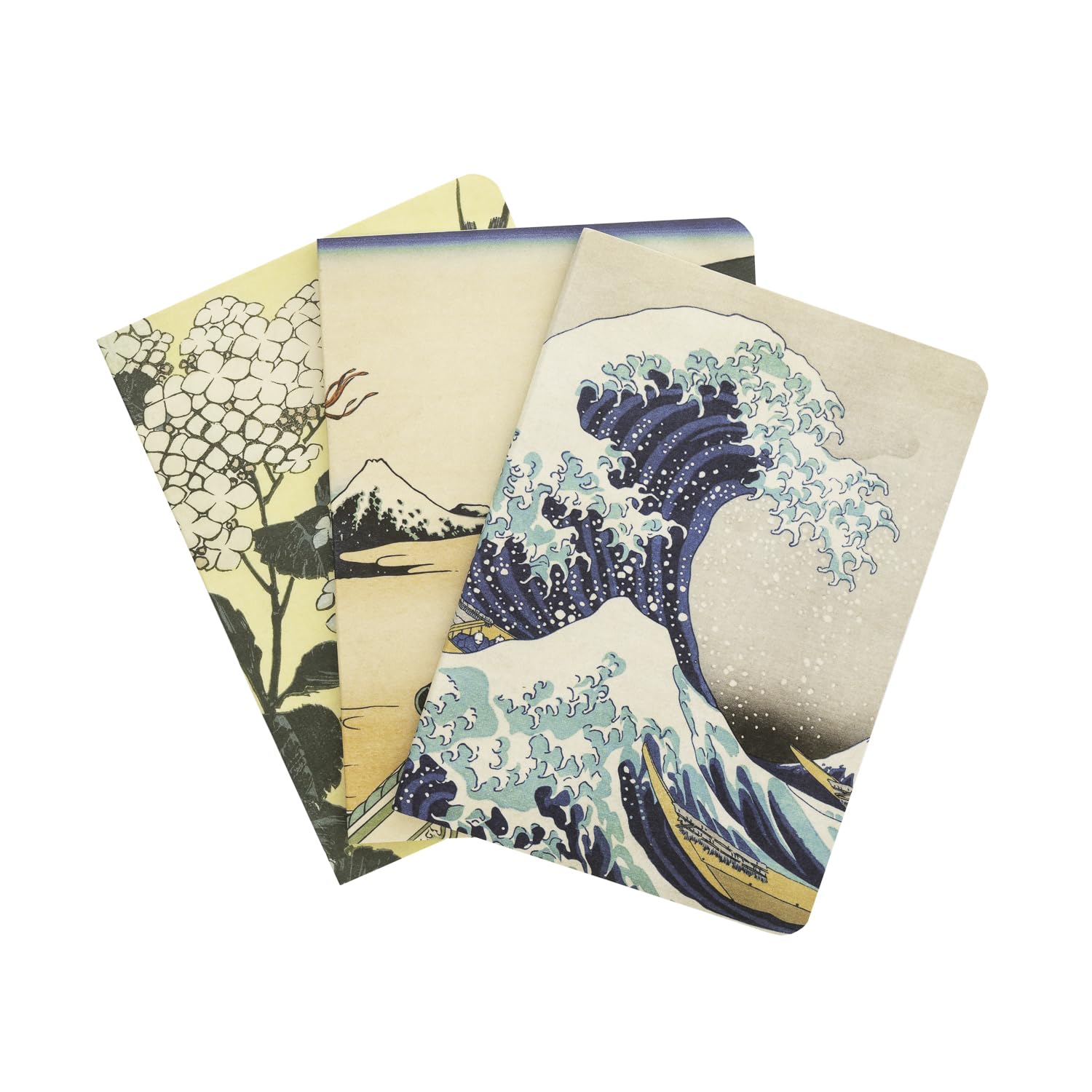 Grupo Erik Pack cuadernos A6 Hokusai, Ola de Kanagawa - Bloc de notas A6 distintos diseños - 3 Libretas A6 | Libreta A6 - Cuaderno de notas - Libreta pequeña - Material escolar y papelería bonita