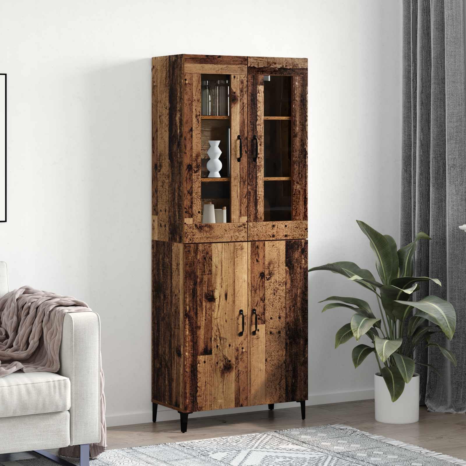 Mueble aparador de madera para almacenar vajilla en cenas familiares