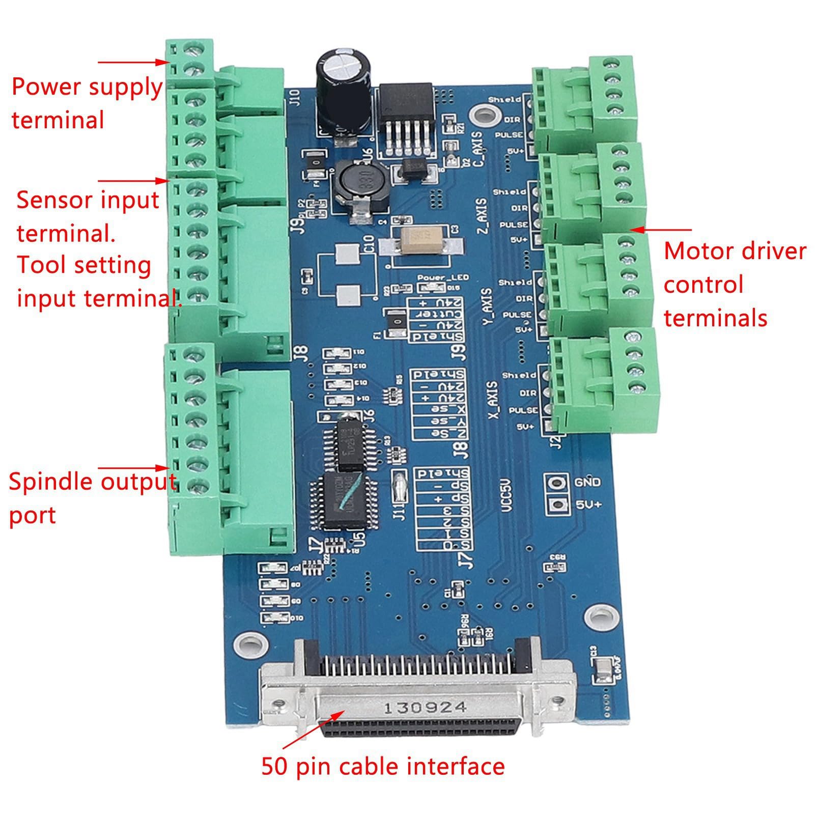 3 Axes Controller, Engraving Machine Controller 3 Axes CNC DSP Remote Hand Control Supports High Microstepping, for Industry