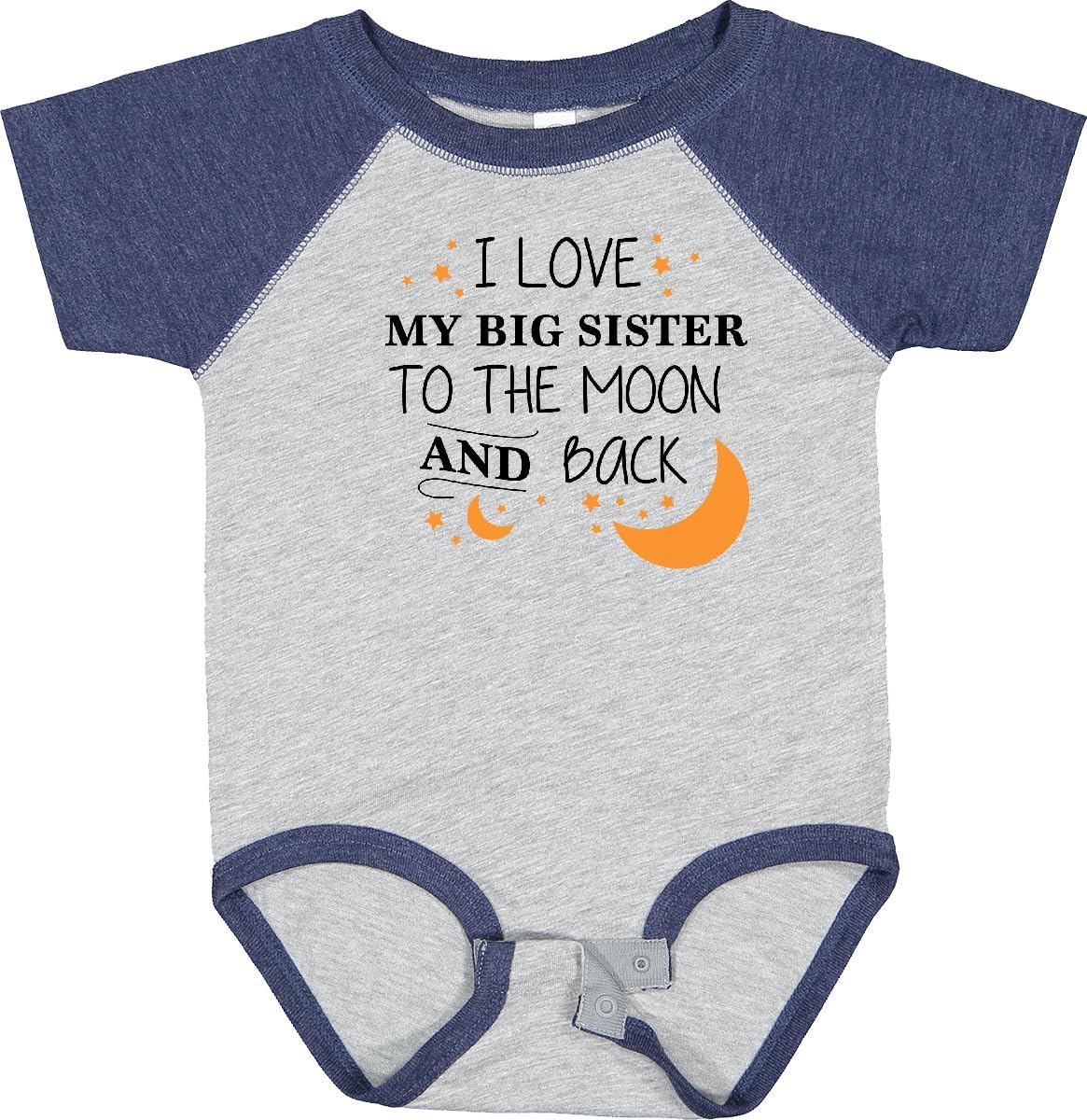 inktastic I Love My Big Sister To the Moon and Back Baby Bodysuit