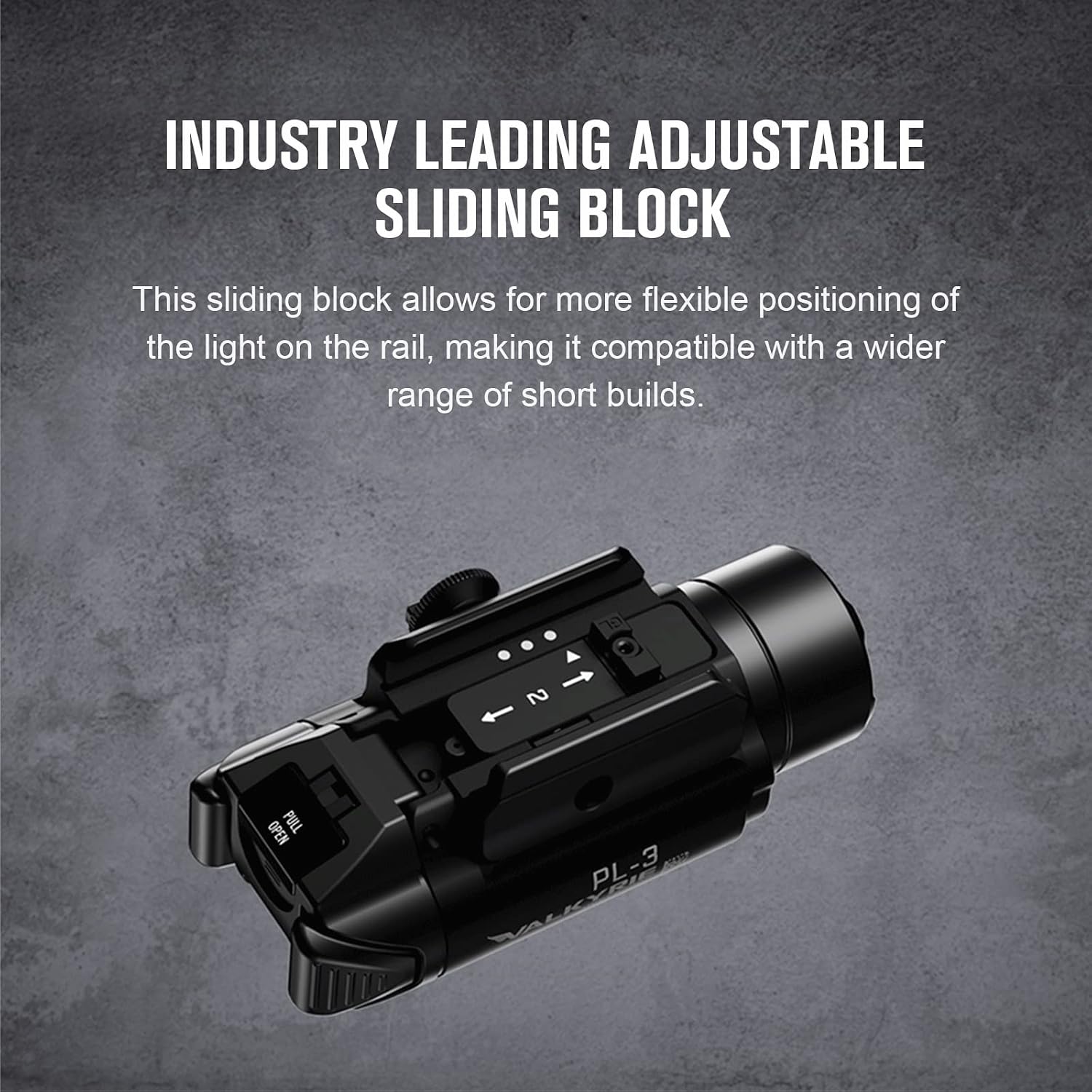 OLIGHT PL-3 Valkyrie Tactical Flashlight, 1300 Lumens LED Compact Rail-Mounted Light with Rail Locating Keys Weaponlight for 1913 Picatinny, GL Style