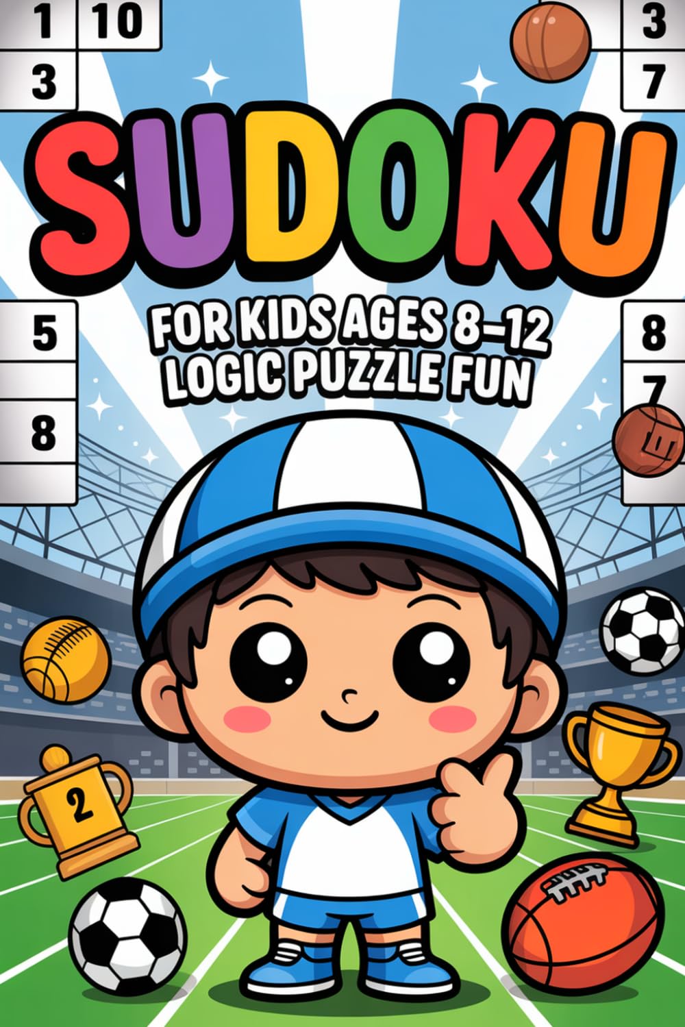 Sudoku for Kids Ages 8–12 – Logic Puzzle Fun: Bedtime-Friendly Activity Companion with Plane Trips