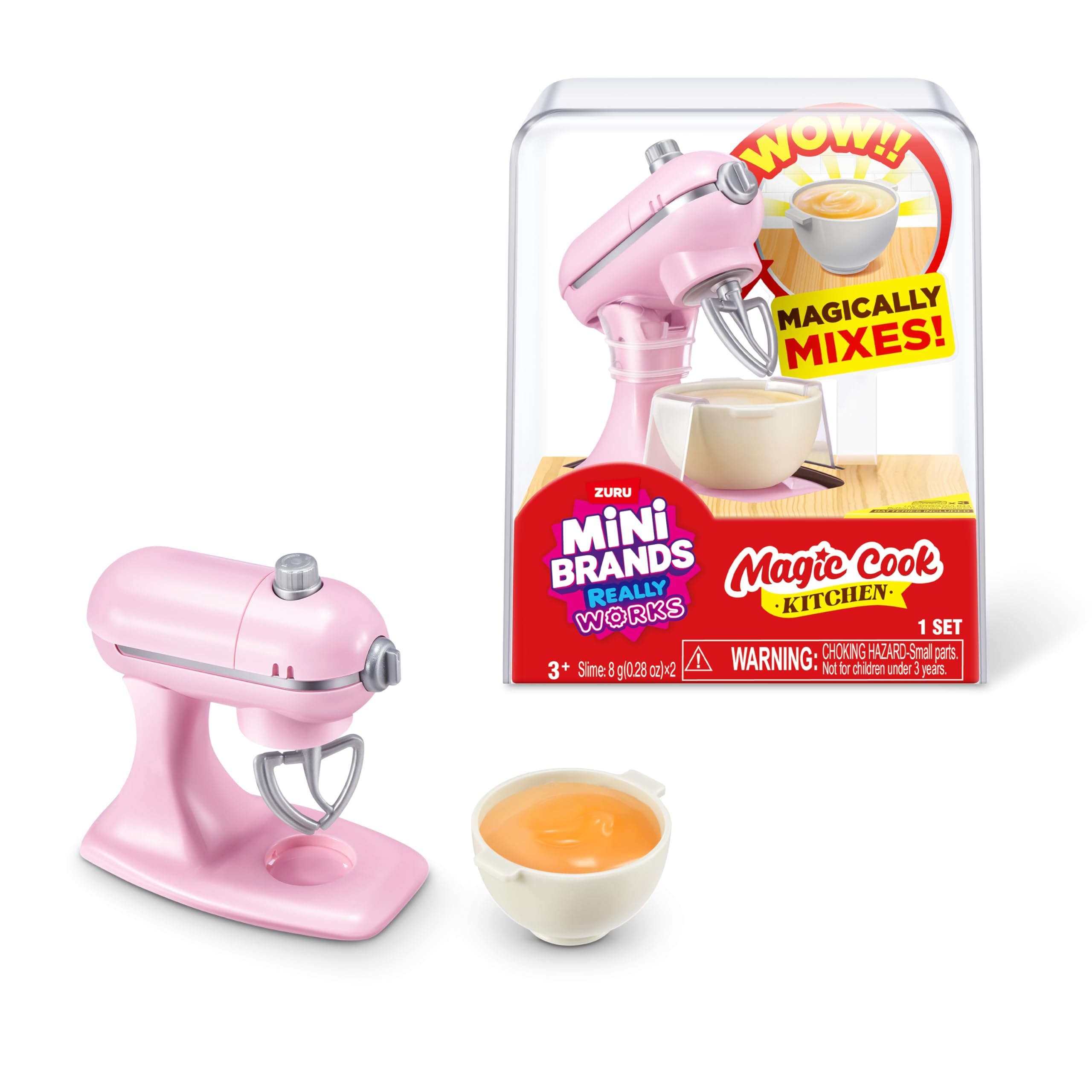 Mini Brands Really Works Magic Cook Kitchen Capsule Series 1 (Mixer) by ZURU, Miniature Real Working Kitchen Appliances, Non-Edible Collectible Toy Mystery Capsule for 3+ Kids, Teens and Adults