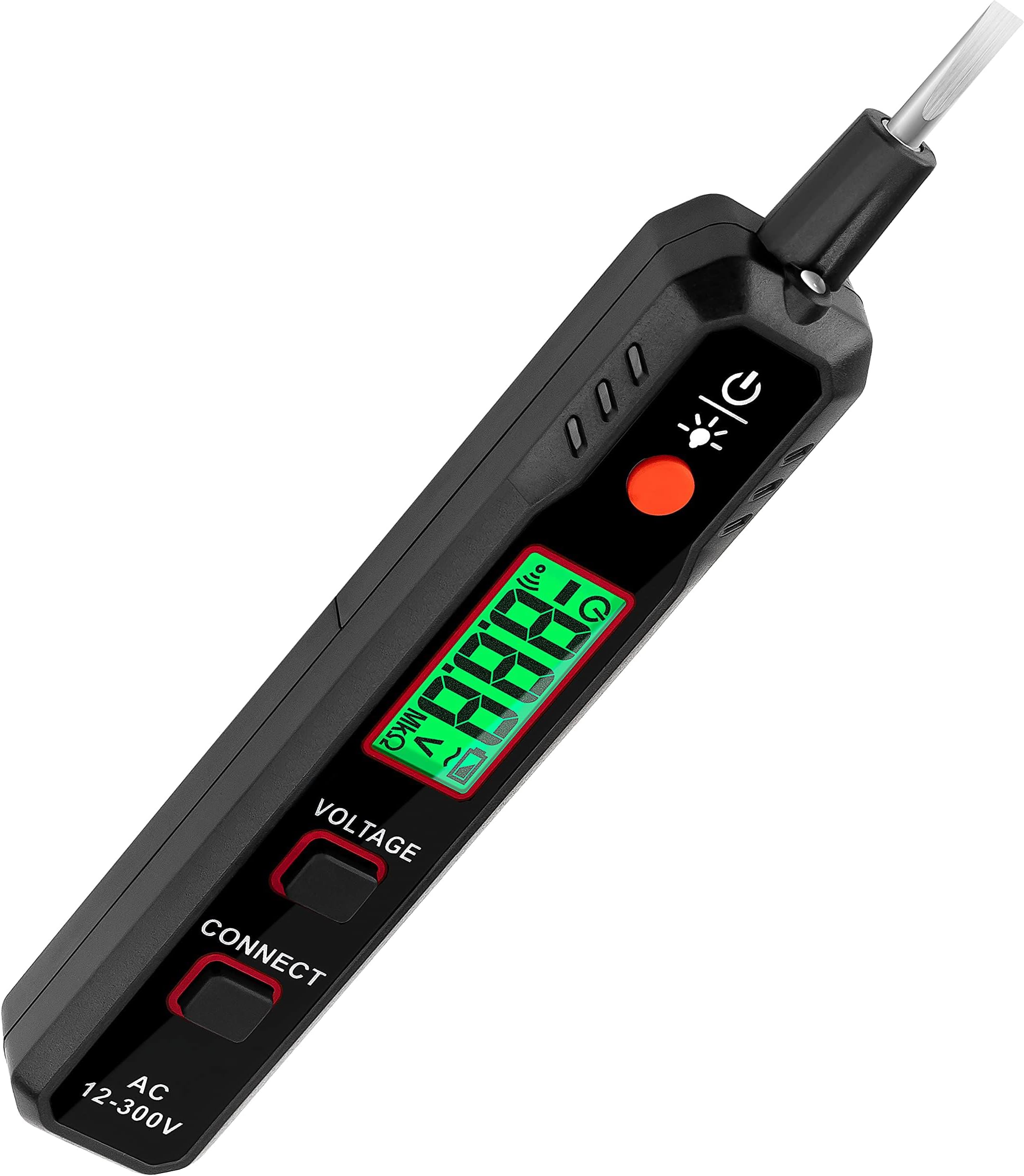 TERRIFI Premium Electrical Voltage Tester - Dual Range Non-Contact & Contact Pen, LCD Display, Buzzer Alarm, Wire Breakpoint Finder - Safe and Accurate AC Electricity Detection (12V-100V/48V-100V)
