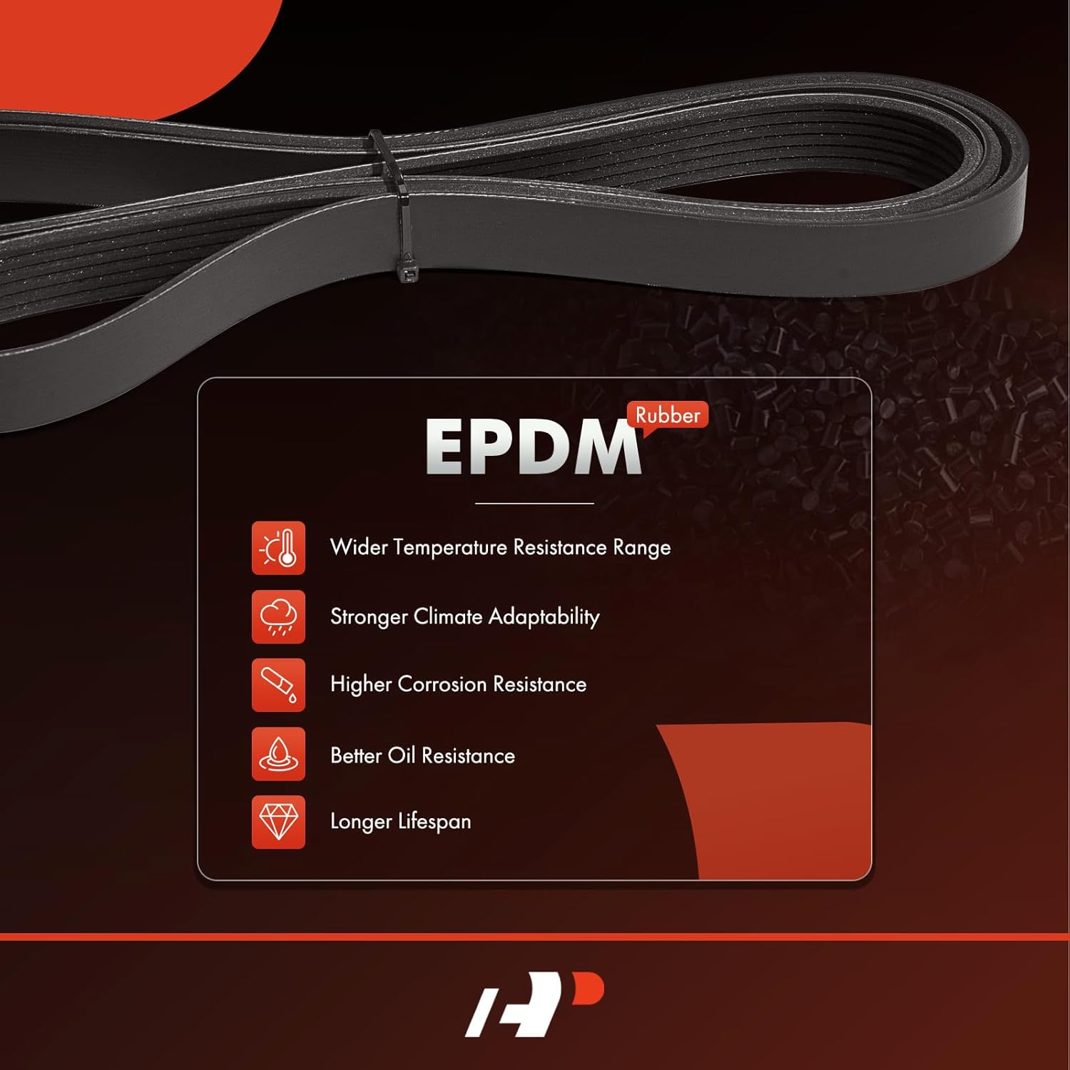 A-Premium Serpentine Belt 88.58 In For Ford F-59 Commercial Stripped Chassis 2011-2015, F-650 2012-2013/2015 & Mazda 6 2006-2008, MX-5 Miata & Lexus SC430