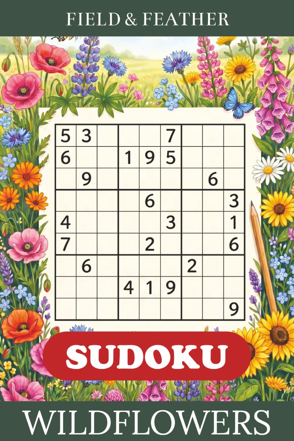 Wildflower Sudoku: A Relaxing Puzzle Book of Easy to Challenging Number Grids with Complete Solutions (Field & Feather)