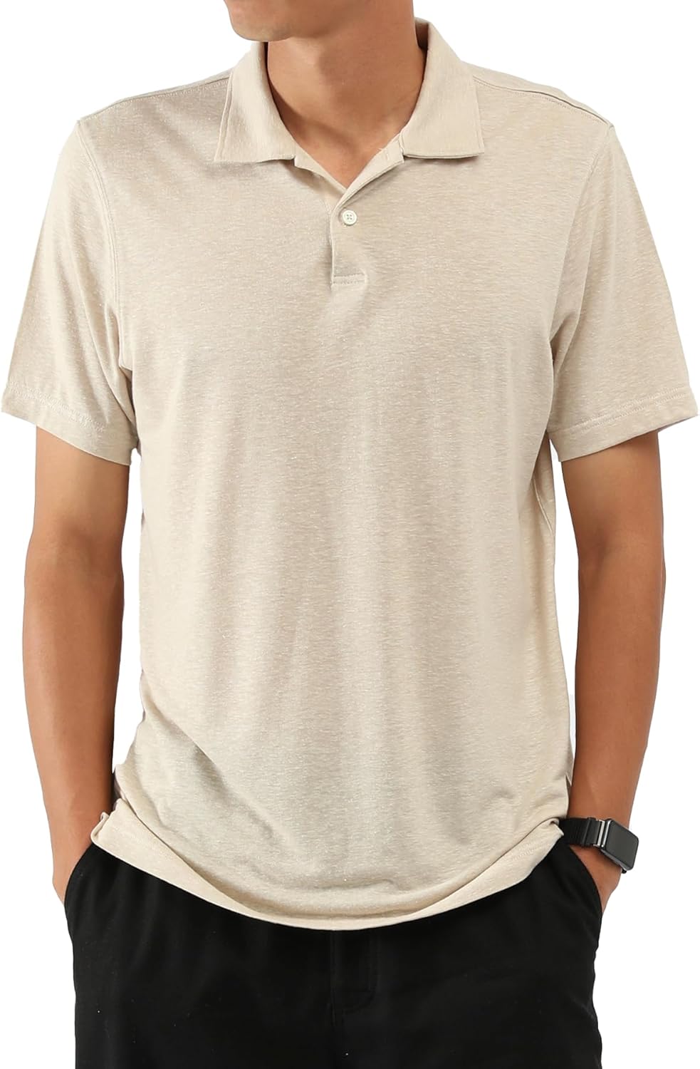 Men's Polo Shirts Short Sleeves V Neck Pullover Lightweight Summer Casual Golf Shirts
