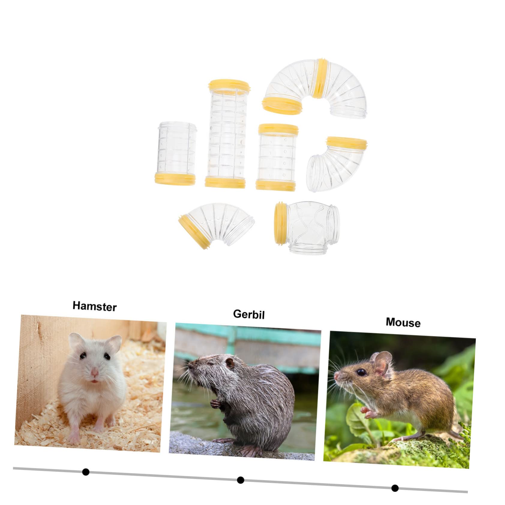 DOITOOL 2 Sätze Hamstertunnel mit Teilen DIY Labyrinth Röhrenset für Zwerghamster und Kleine Nagetiere Robustes Käfig Zubehör zur Erweiterung und Beschäftigung im Käfig