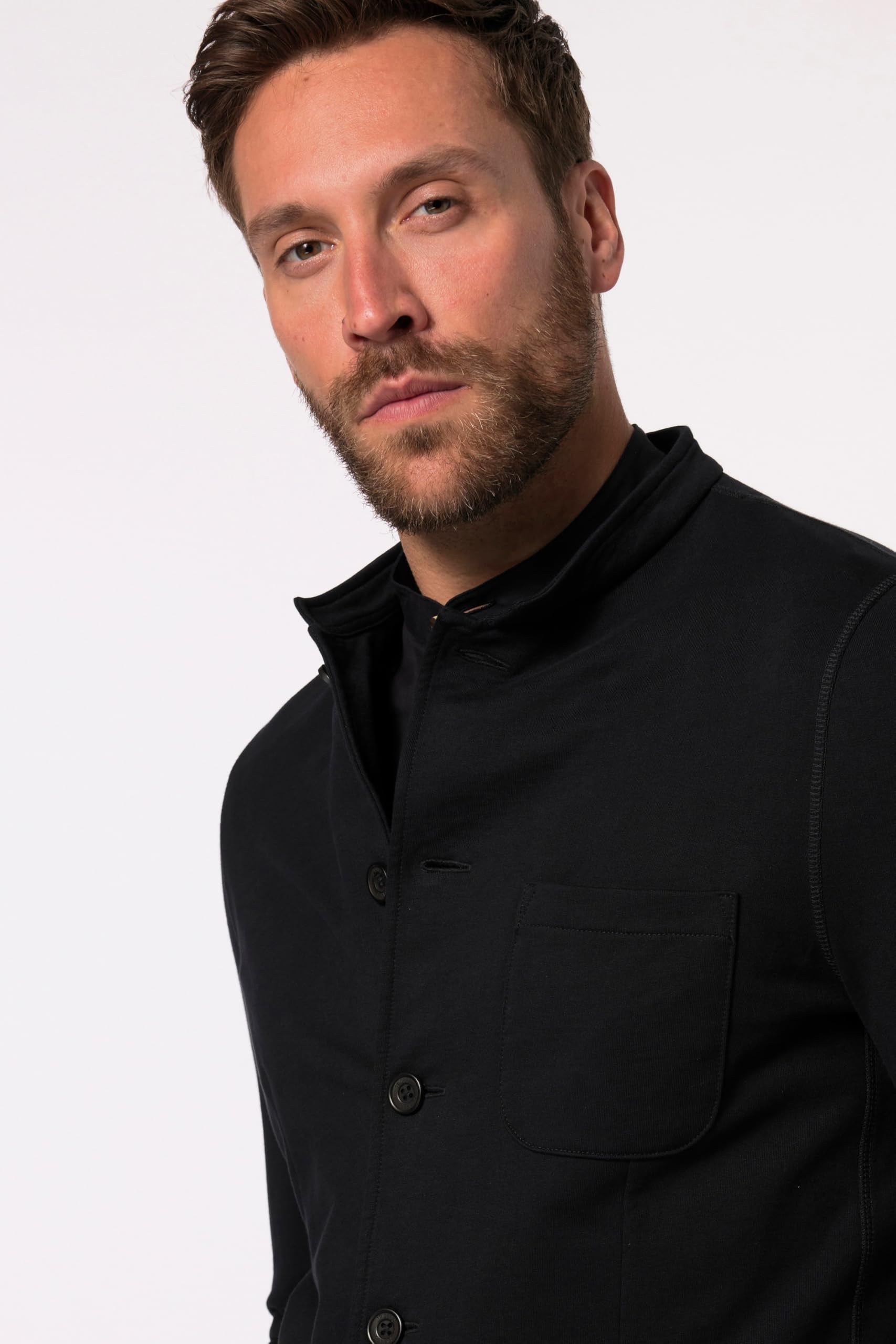 JP 1880 Herren große Größen Übergrößen Menswear L-8XL Trachtenjanker, FLEXNAMIC®, Trachten, Sweat, Stehkragen, Print 831320