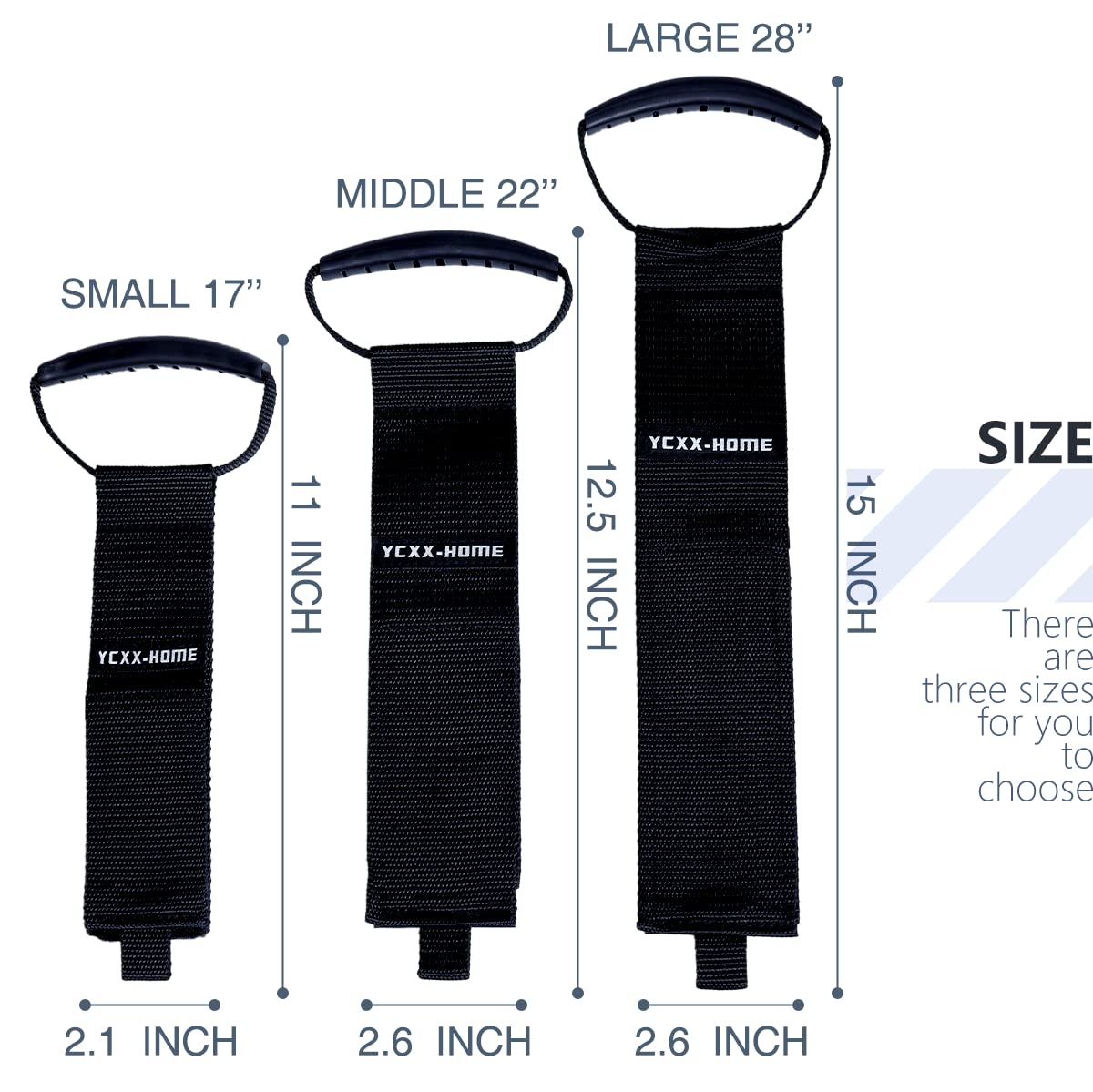 2 pz Heavy Duty Cord Storage Wrap Holder Extension Hook and Loop Cord Hose Organizer cinghia con maniglia per il trasporto per cavi tubo da giardino nuoto o garage strumento (piccolo 43,2 cm)