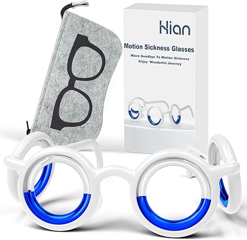 Lentes para mareo por movimiento, gafas para enfermedad de automóvil, aliviar el mareo, mareo y mareo, gafas antináuseas y vértigo, sin lentes