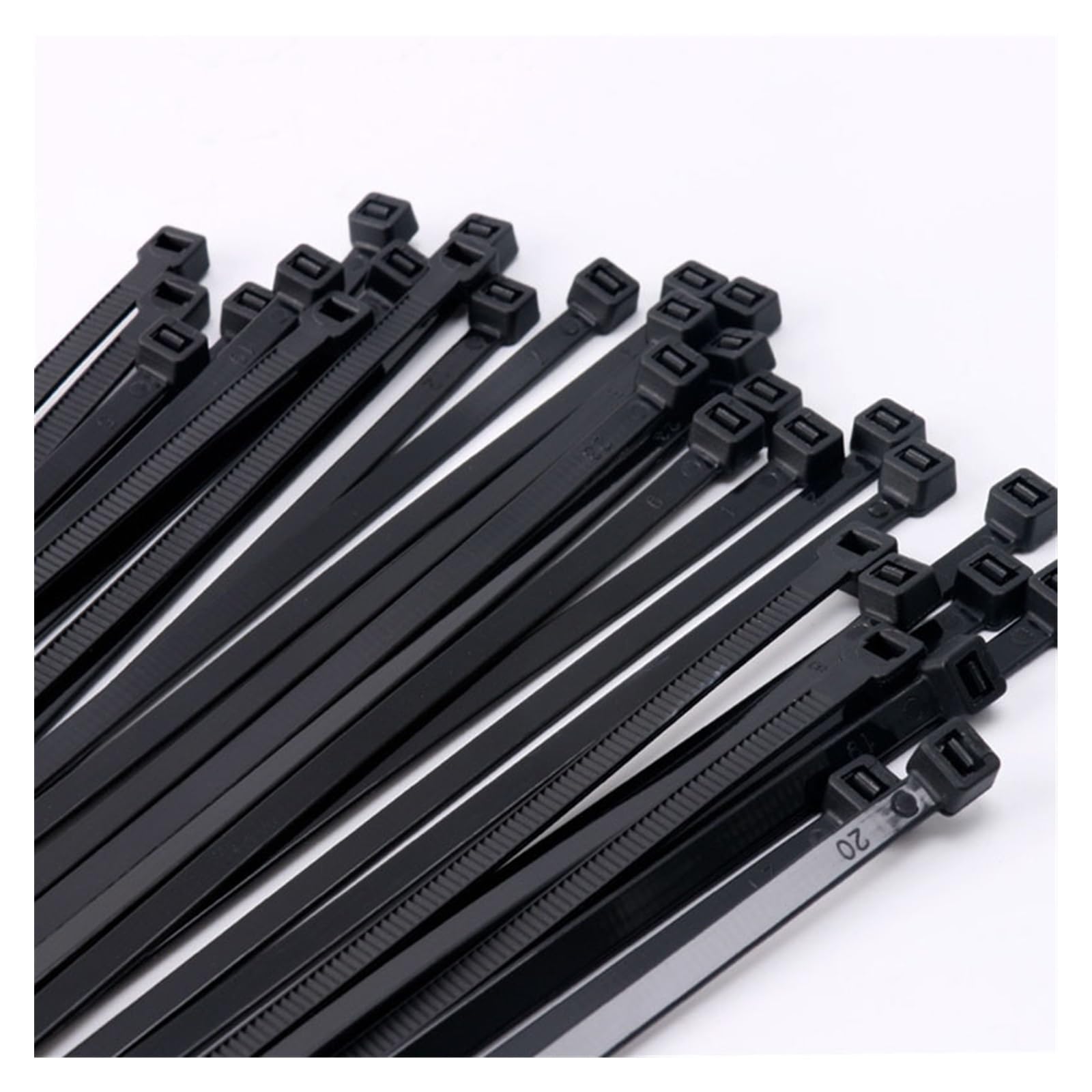 Fascette in nylon, fascette stringicavo, Fascette fermacavi in ​​nylon autobloccanti in plastica nera, larghe 3/4 mm, 30 pezzi(Wide 3 mm - 120 mm)