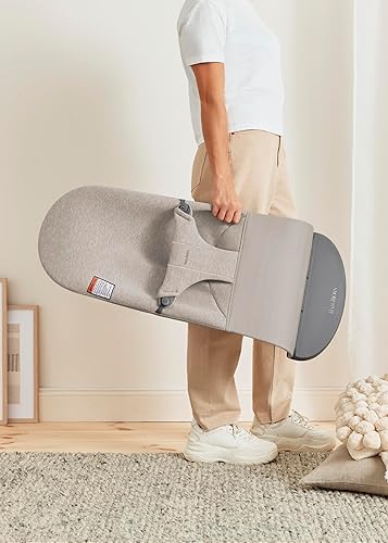 Miniatura 175 de BabyBjörn Bouncer Bliss Silla de rebote para bebé, Algodón, Azul Midnight