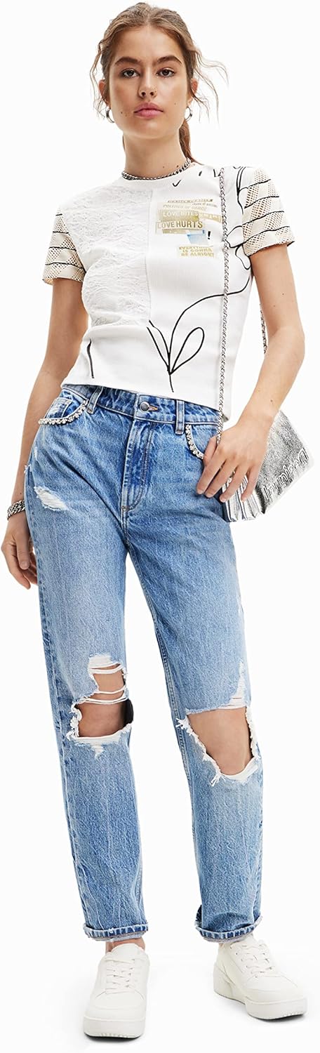 Desigual Women's Woman Knit T-Shirt Short Sleeve - Image 4