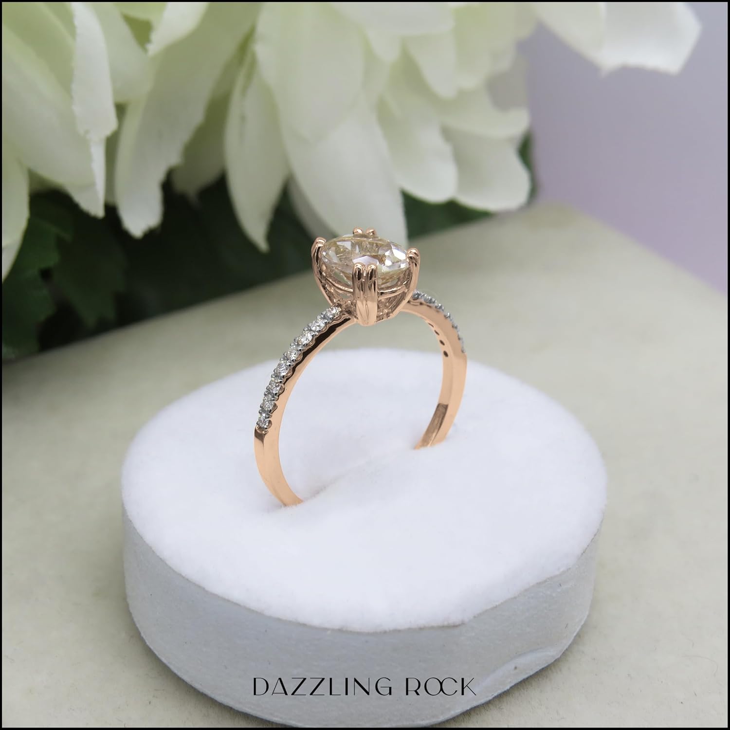 Dazzlingrock Collection 14K Bridal Halo Engagement Ring, White Gold