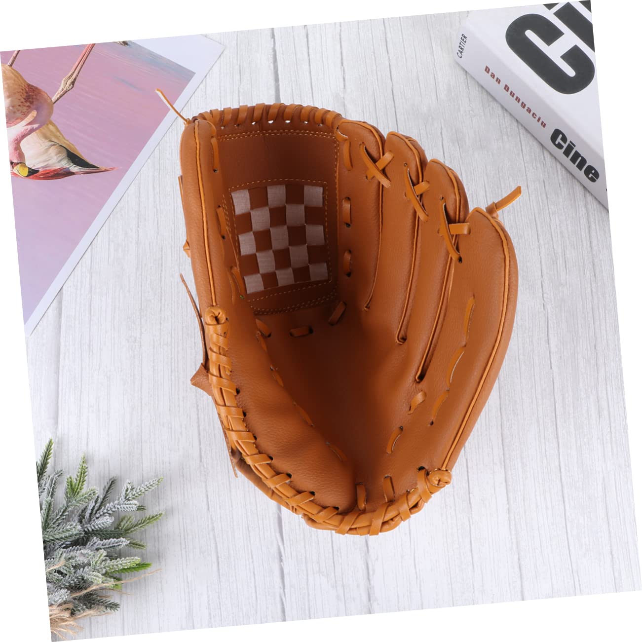 Toddmomy Left Hand Baseball Glove Softball Training Mitt for Outdoor Team Sports Durable Material Binding Strap for Secure Fit Cushioned Palm Pad