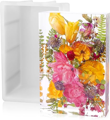 MARKOO Sujetalibros grandes de silicona moldes rectangulares de resina de silicona para fundición de resina moldes de resina epoxi para preservación