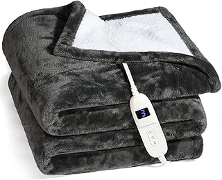 Heated Blanket, Machine Washable Extremely Soft and Comfortable Electric Blanket Throw Fast Heating with Hand Controller 1...