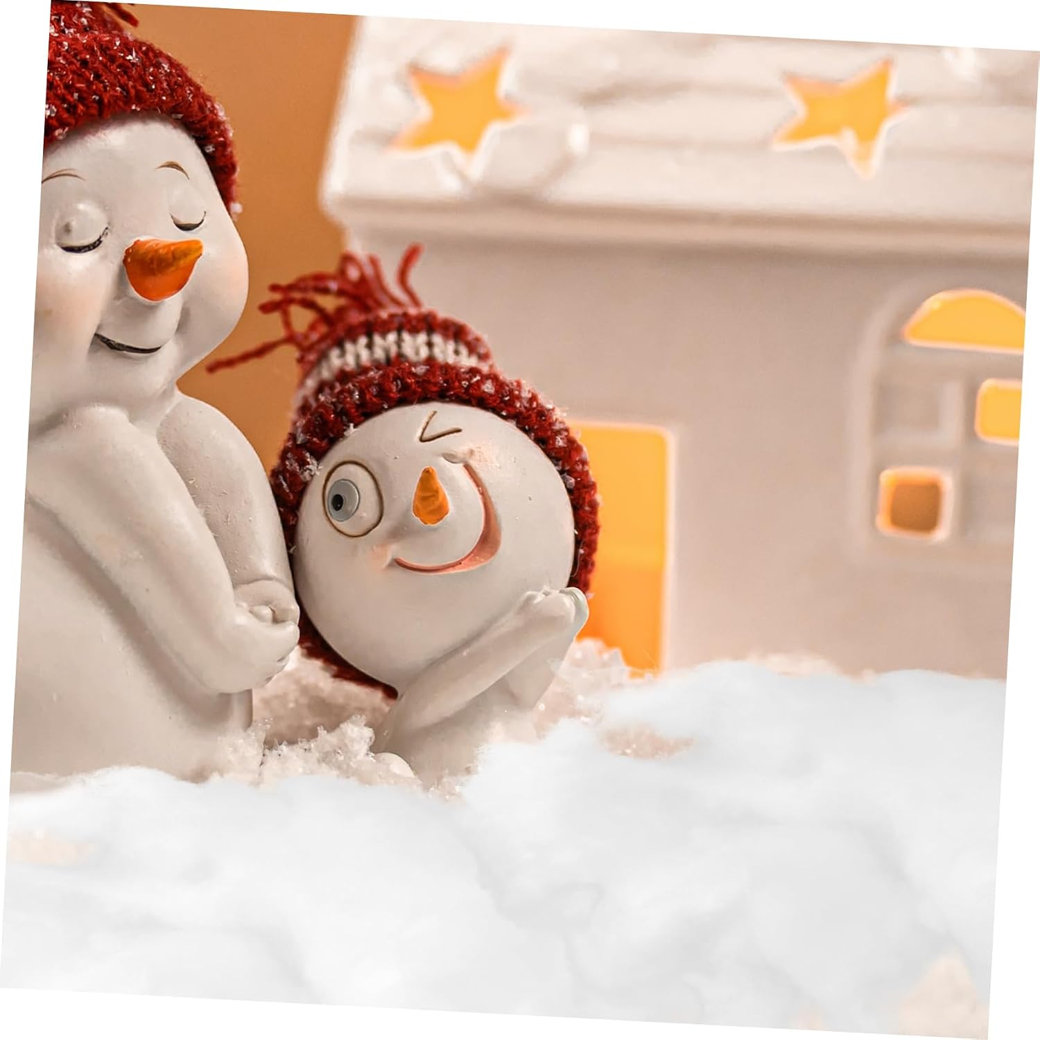 2bags Fluffy Artificial Snow Cotton for Christmas Decorations Lightweight Fake Snow for Crafts and Indoor Winter Displays Realistic Decorative for Village Scenes