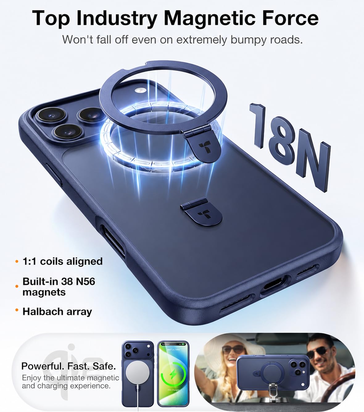 Amazon.com: TORRAS Magnetic for iPhone 17 Pro Max Case with Stand