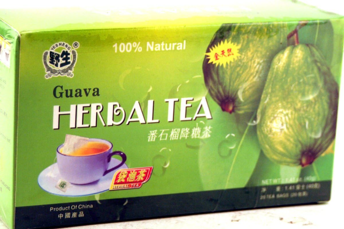 Guava Herbal Tea (100% Natural / 20-ct) - 1.41oz (Pack of 1)
