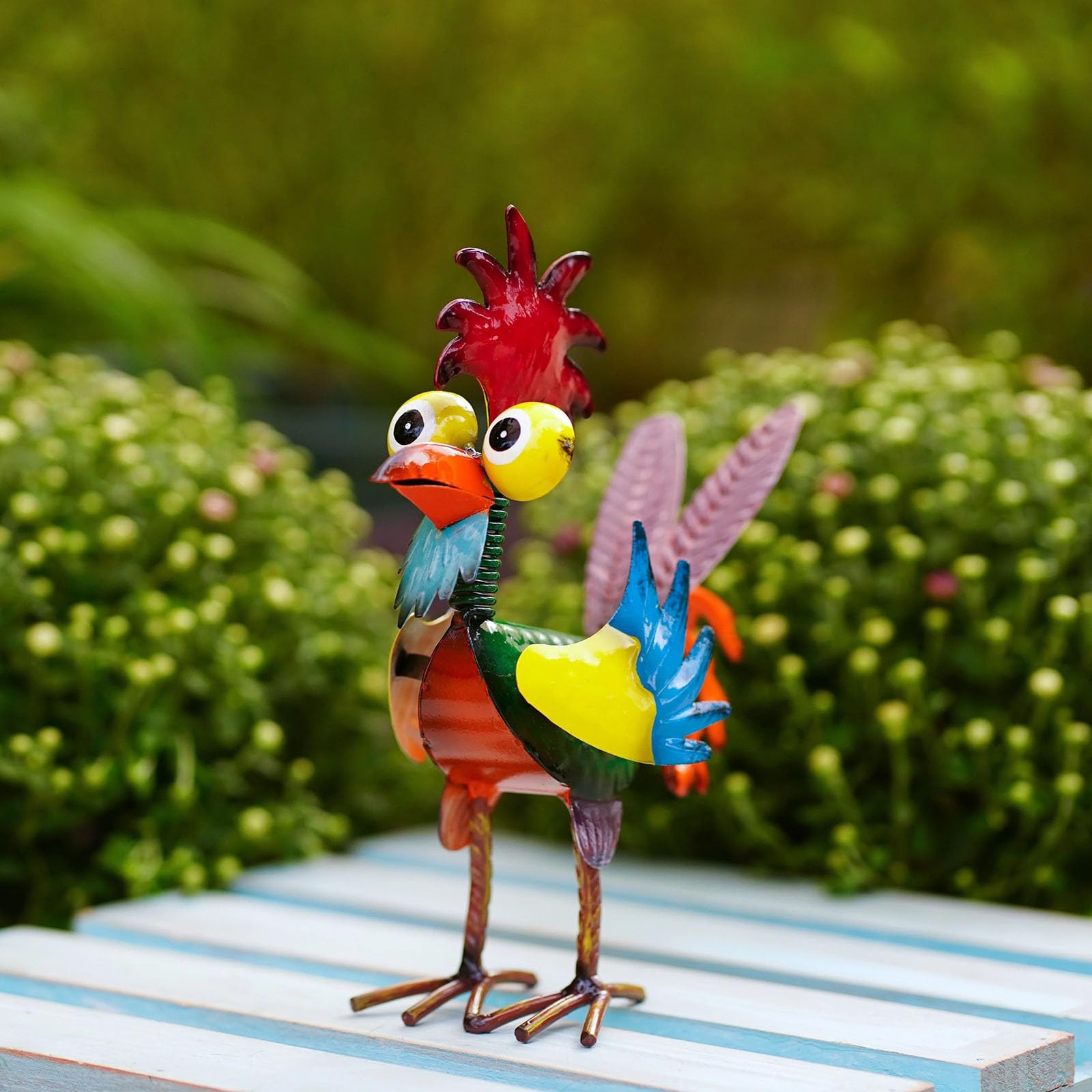 Amazon.com: Wacky Metal Rooster Yard Art Decor, Chicken Garden