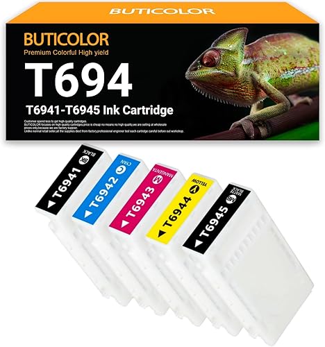 Cartuchos de tinta T694 remanufacturados T694100 T694200 T694300 T694400 T694500 Reemplazo para SC T3000 T3720 T5000 T5720 T7000 T7270 (7000) MLPack