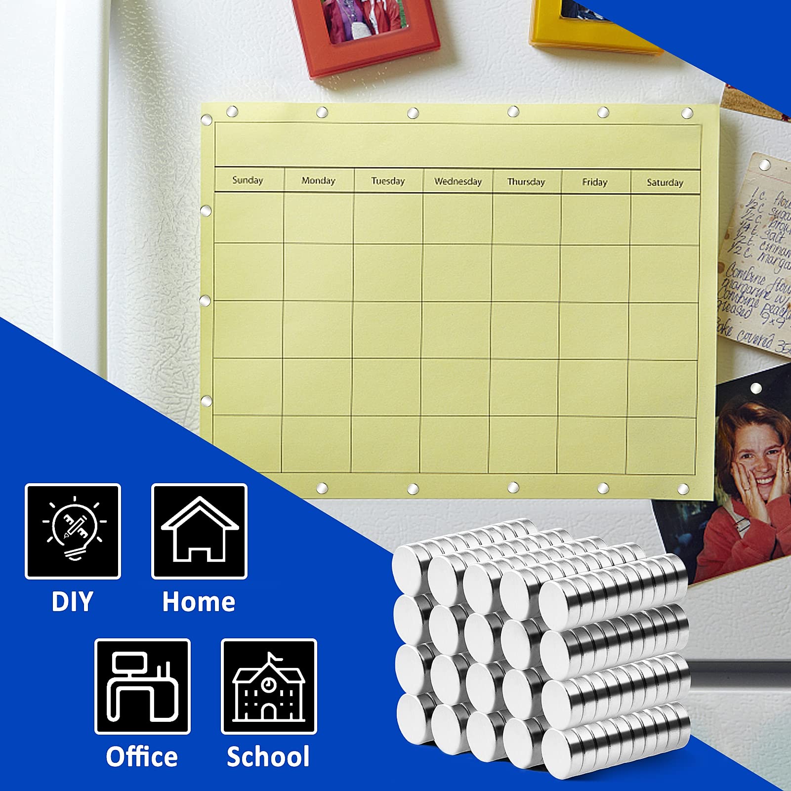 30 Magneti Al Neodimio 8x3mm - Super Forti Per Artigianato, Frigo E Lavagna