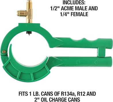 OEMTOOLS 24523 Refrigerant and Oil Charge Can Tap