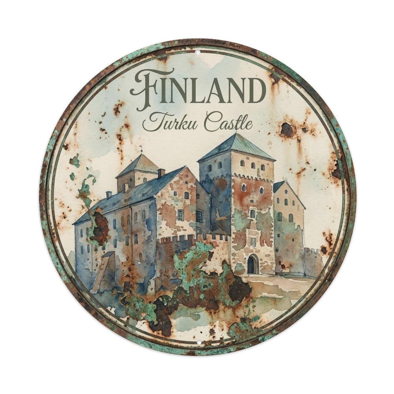 Vintage Travel Finland Timeless Vintage Metal Tin Sign Plaque